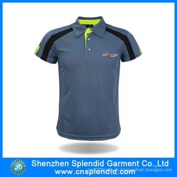 China fez alta qualidade cinza Mens Golf Softextile Polo